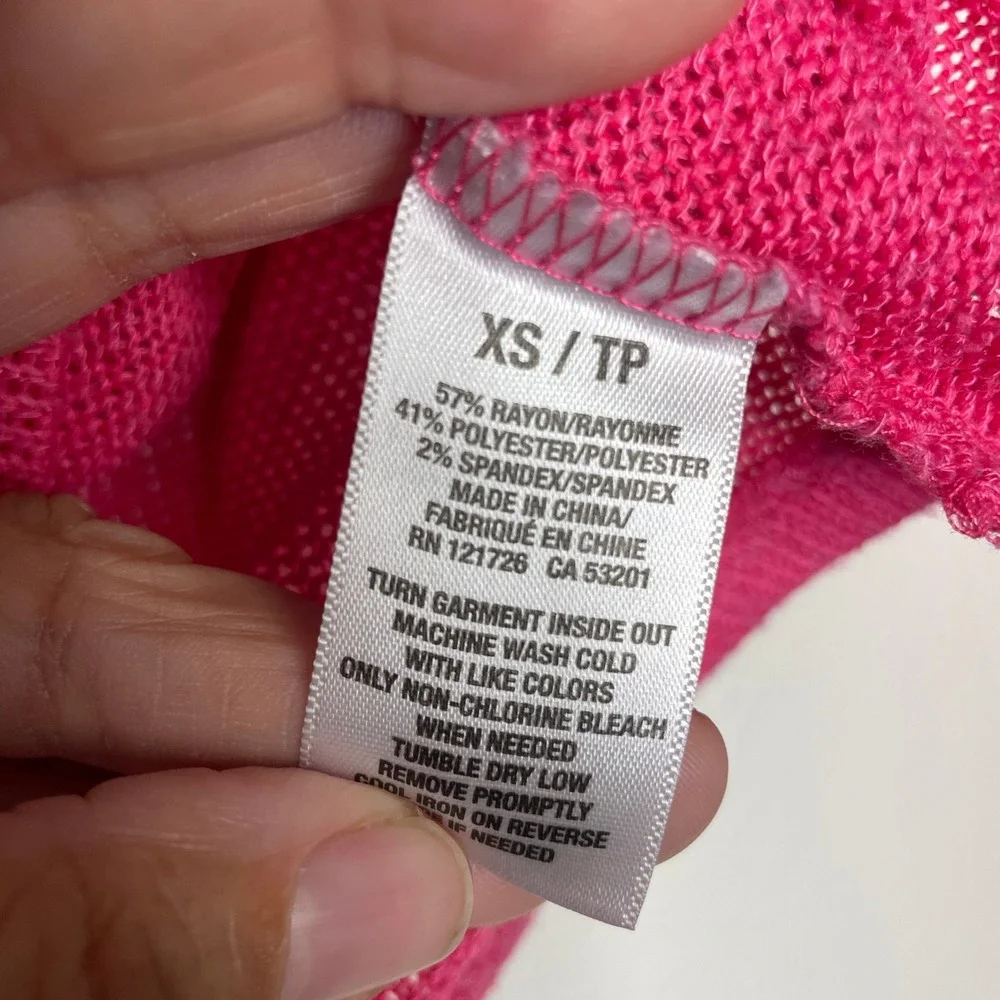 Aeropostale Graphic Y2K Sweater Women XS‎ Pink Love Knit Top Soft Girl